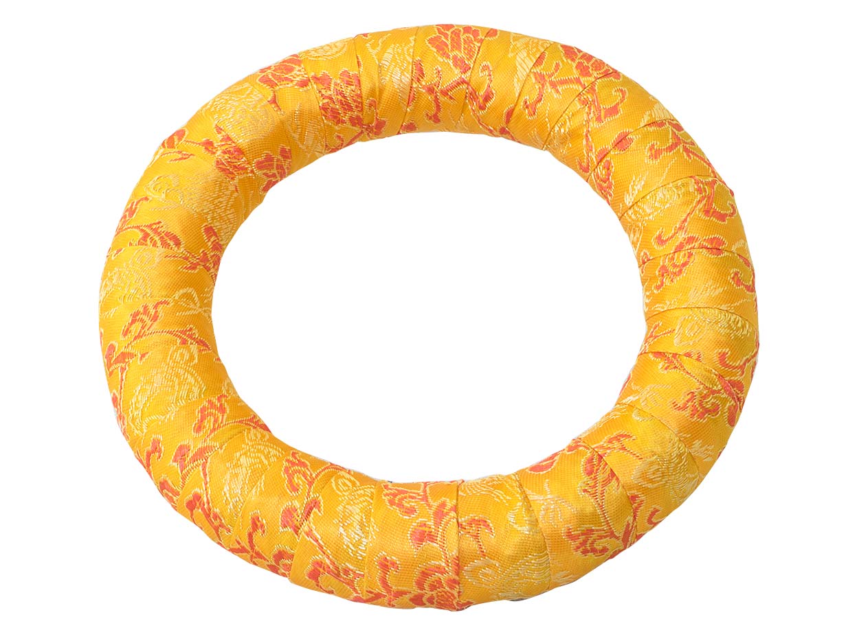 16cm Ring für Klangschalen von ca. 20-26 cm, gelb Blume