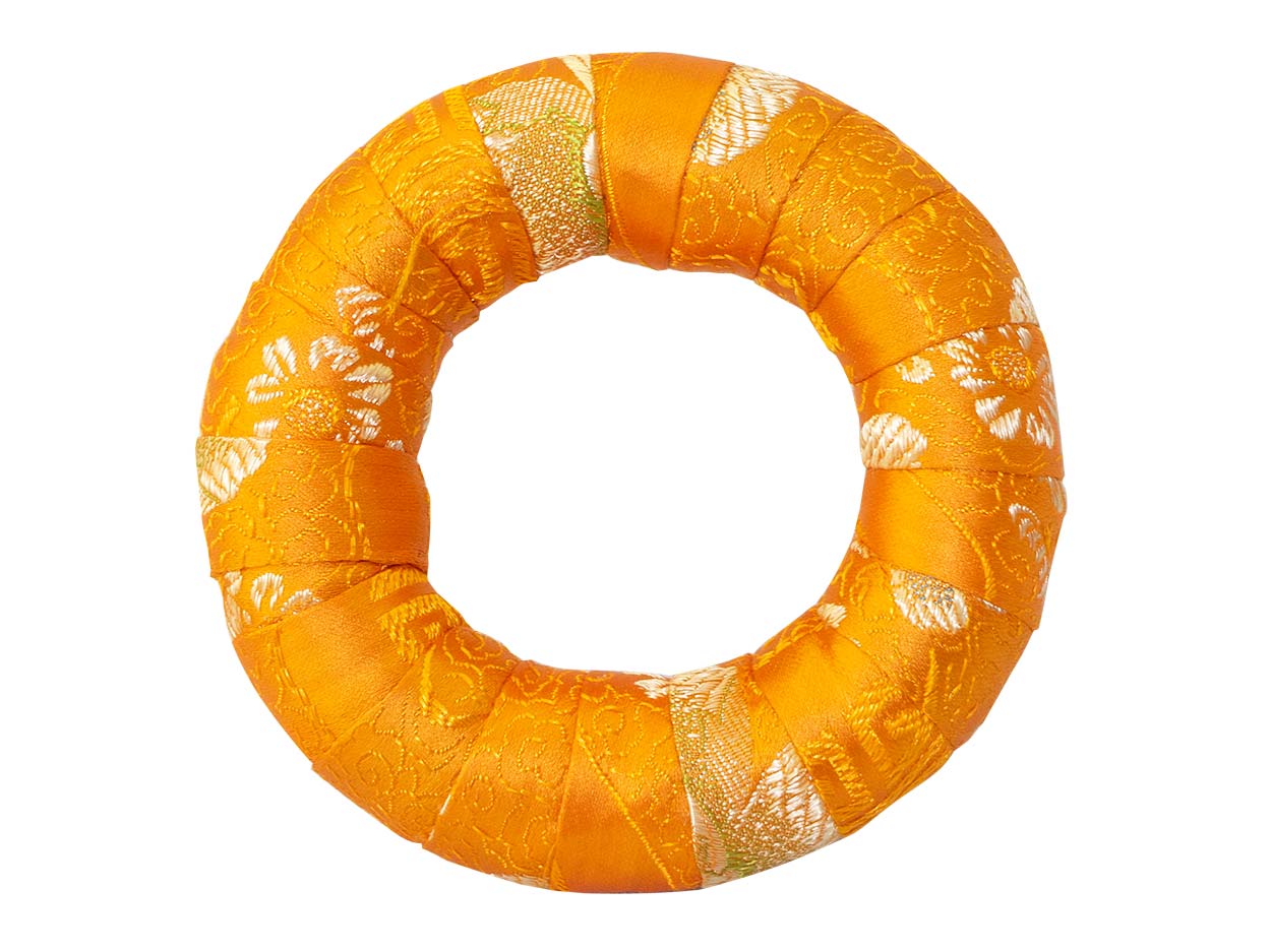 10cm Ring für Klangschalen von ca. 11-15 cm, orange Blume