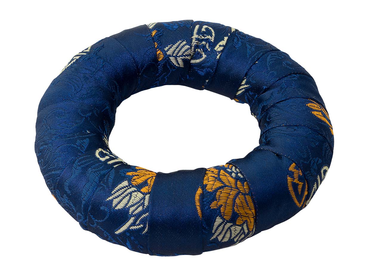 10cm Ring für Klangschalen von ca. 11-15 cm, blau Blume