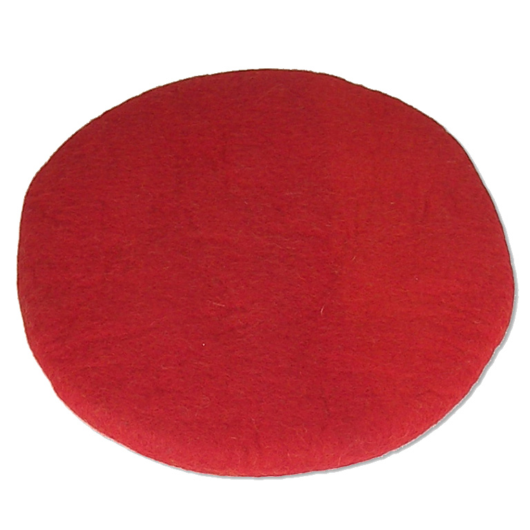 Rote Filzunterlage für Kristallklangschalen, Ø 35 cm
