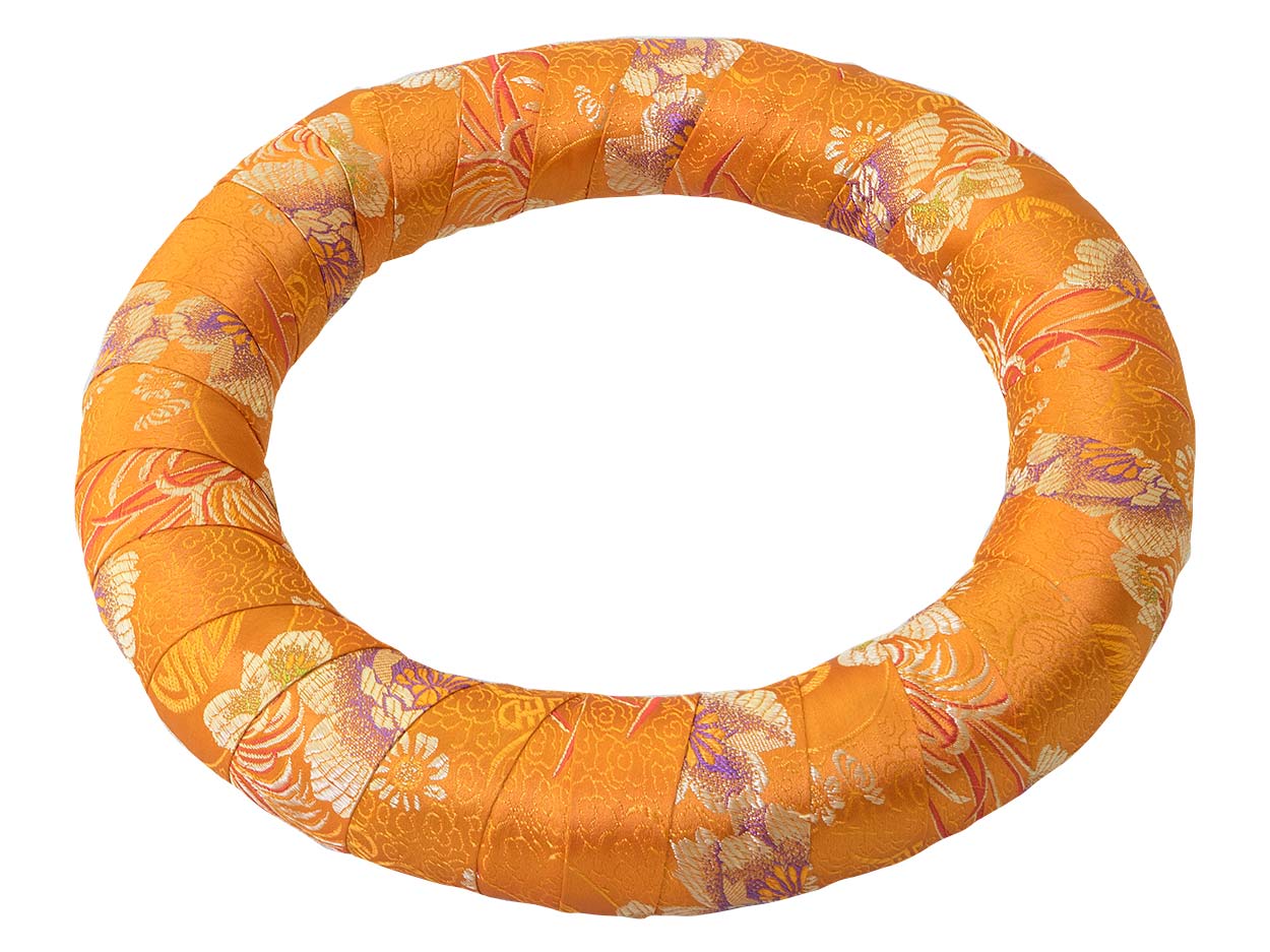 26cm Ring für Klangschalen von ca. 33-37 cm, orange Blume