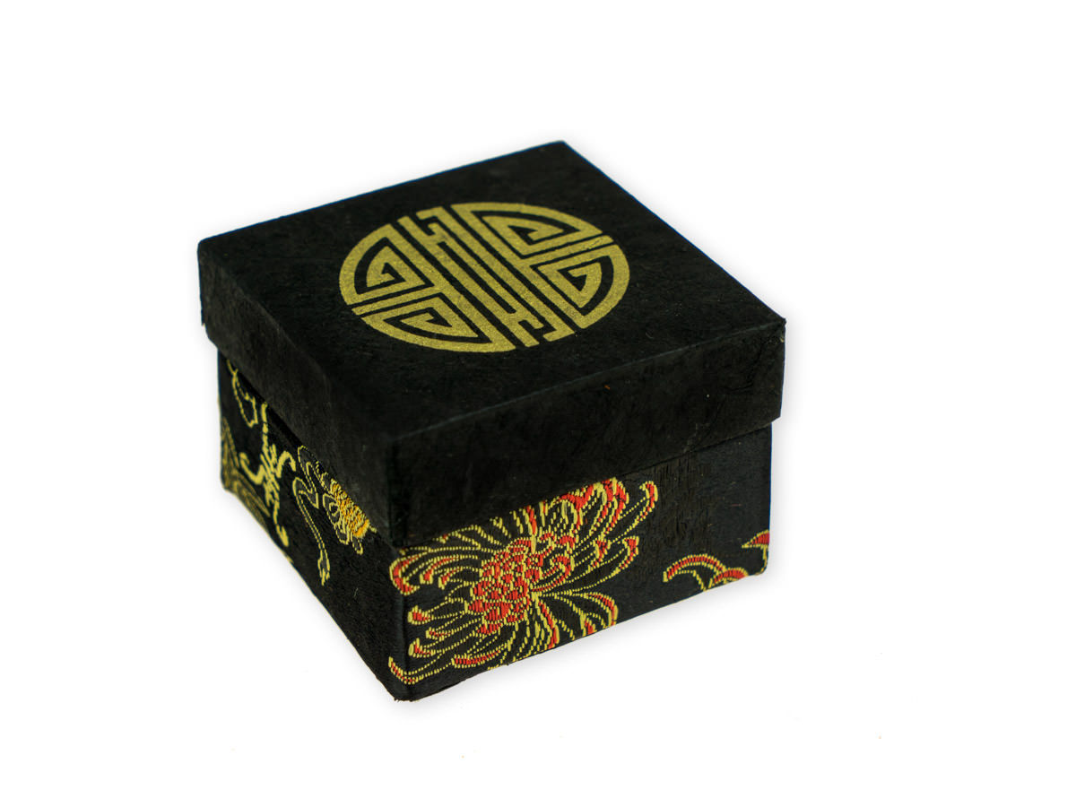 Brokat Box mini schwarz mit Shou-Symbol des Sets