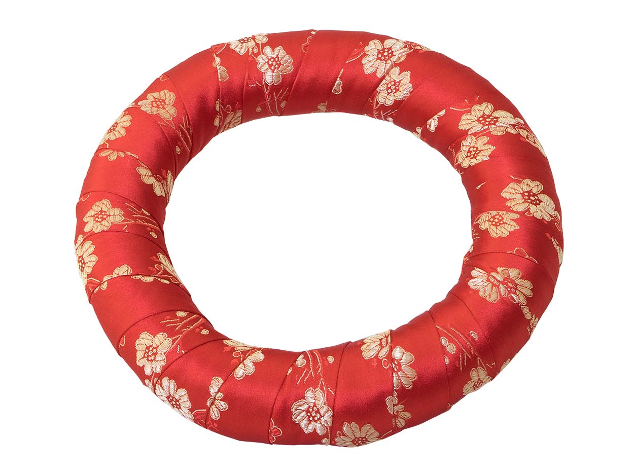 20cm Ring für Klangschalen von ca. 26-33 cm, rot Blume